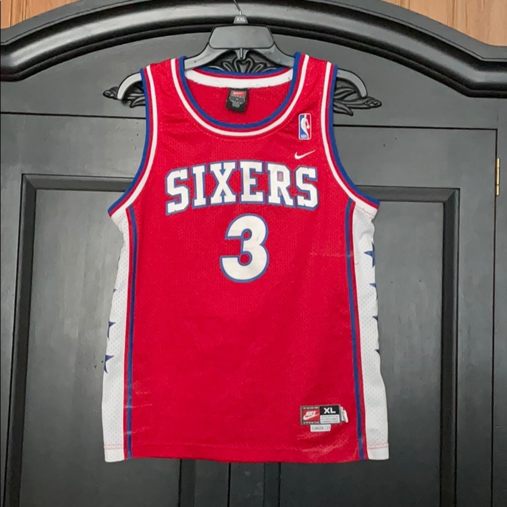 Nike Allen Iverson Red Philadelphia Sixers Jersey
